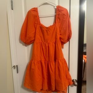 orange dress